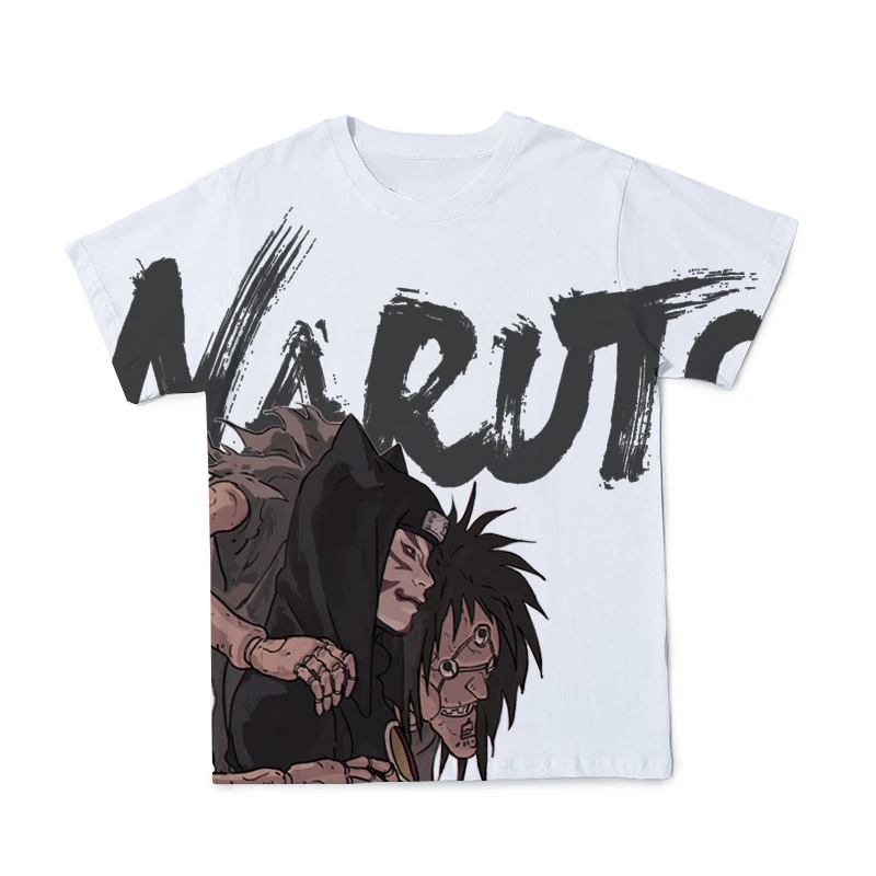 

2021 Summer New Popular Anime Naruto Children's T-shirt Men's large Size Tshirts O-neck Loose Breathable Short-sleeved T-shirts