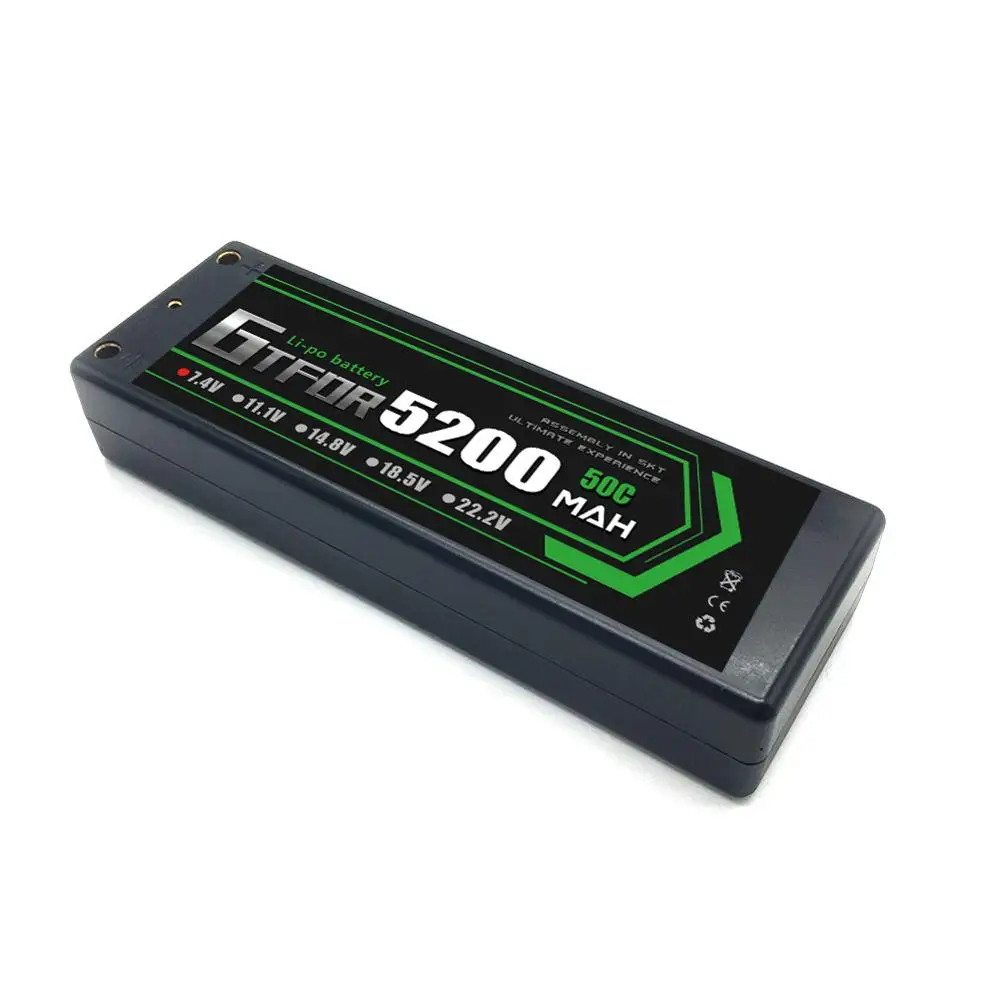 GTFDR 5200 мАч 4 мм Lipo Аккумулятор 7 в 50C 2S LiPo RC аккумулятор Deans XT60 EC5 для