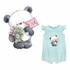 Термоклейкие наклейки в виде милой панды, термоклейкие нашивки для одежды, термоклейкие нашивки