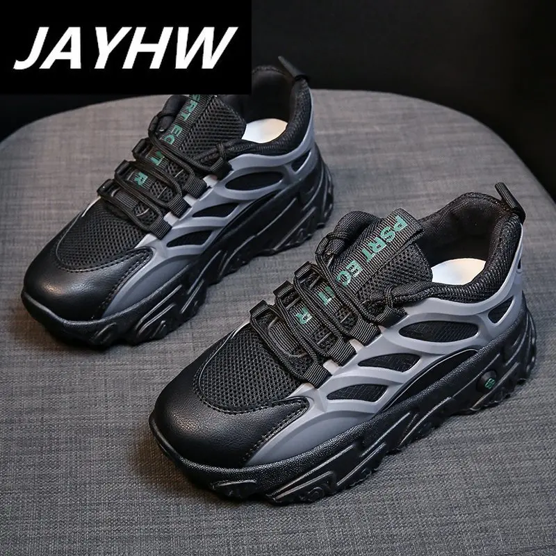 

Женские кроссовки на платформе, черные, на шнуровке, весна-осень, 2021