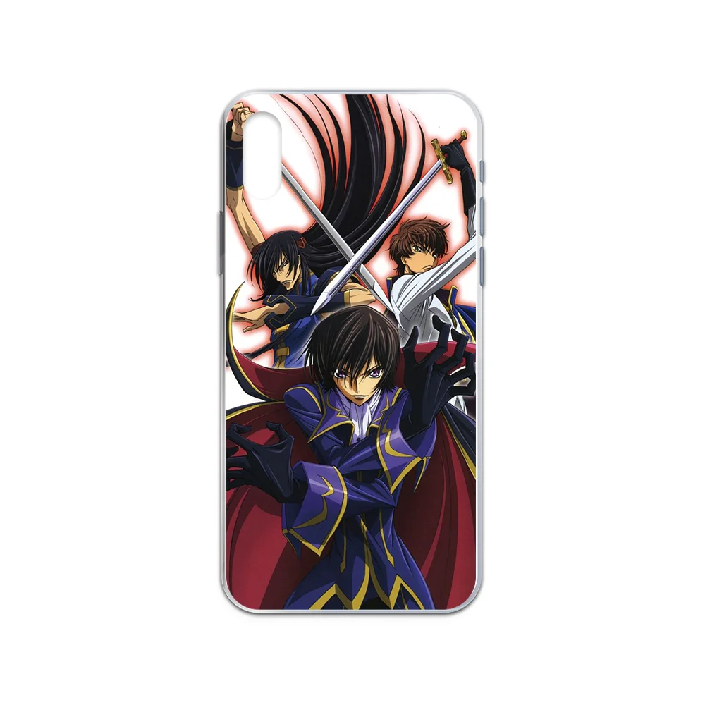 Прозрачный чехол для телефона с кодом GEASS Lelouch Lamperouge iphone 4 4S 5 5C 5S 6 6S PLUS 7 8 X XR XS 11 PRO SE