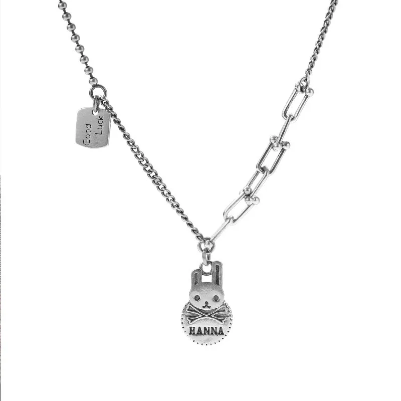 Женское винтажное ожерелье из тайского серебра S925 пробы с кроликом | Украшения и