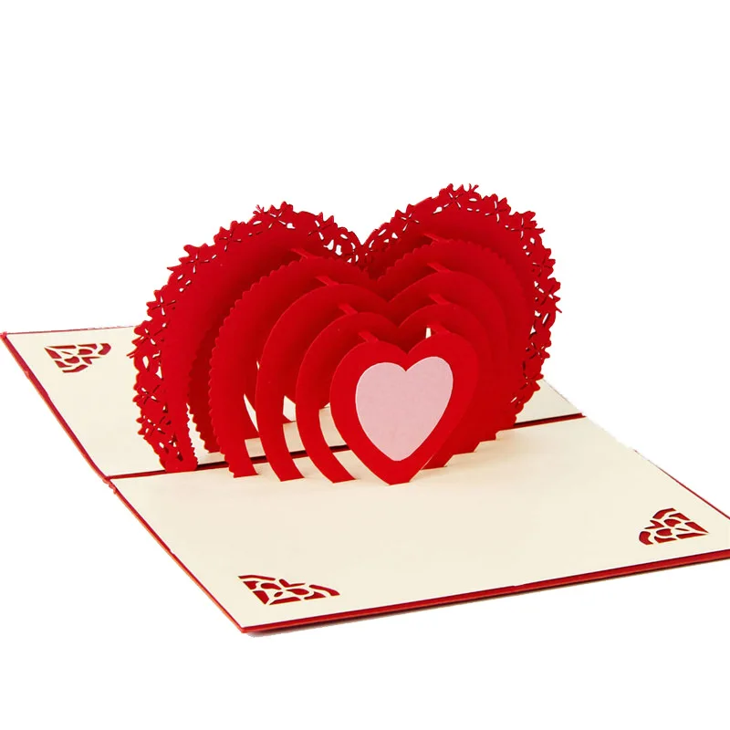 3D love поздравительная открытка персонализированные свадебные открытки