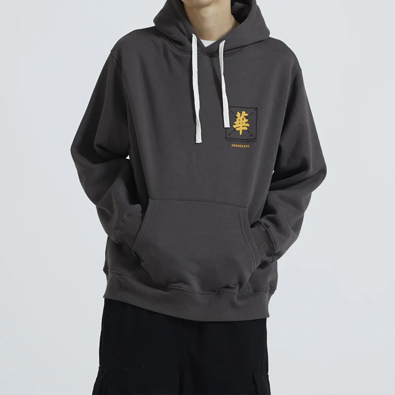 2019 Новая китайская толстовка с персонажем хип хоп Уличная одежда Свитшот со