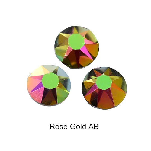 Rose-Gold-AB 2088 граненые Стразы отличного качества для ногтей с плоской задней поверхностью, много цветов, стразы для украшения ногтей Y3813 - Цвет: Rose-Gold-AB