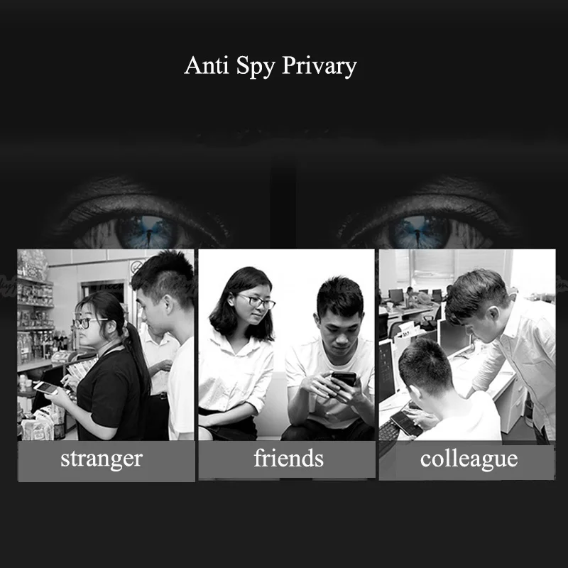 Protector de pantalla de privacidad para IPhone, vidrio templado antiesp&iacute;a para modelos 12, 11, 13 Pro, XS MAX, X, XR, 6s, 7, 8 Plus, 1-3 unidades-4