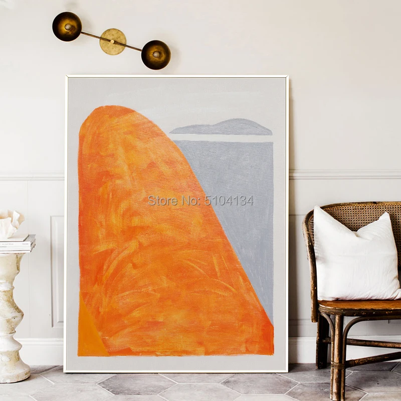 Ручная роспись абстрактные яркие оранжевые цветные Масляные картины