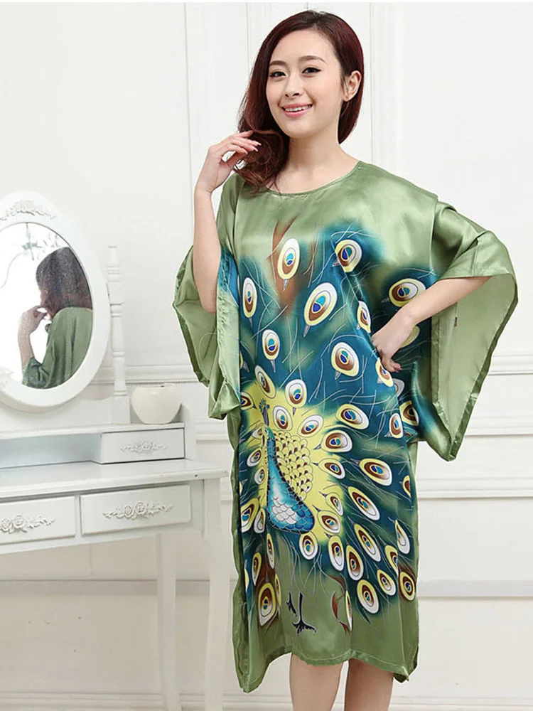 

Женский халат из искусственного шелка, ночная сорочка, юката, один размер, SM011