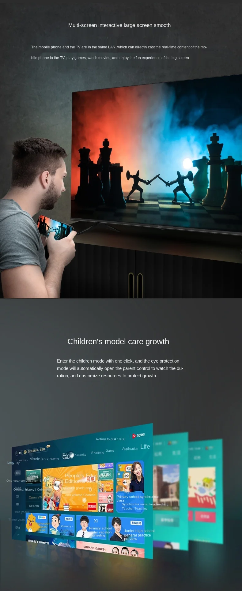

zq 55-Inch 4K Smart Full Screen TV Smart Network HD Flat LCD TV