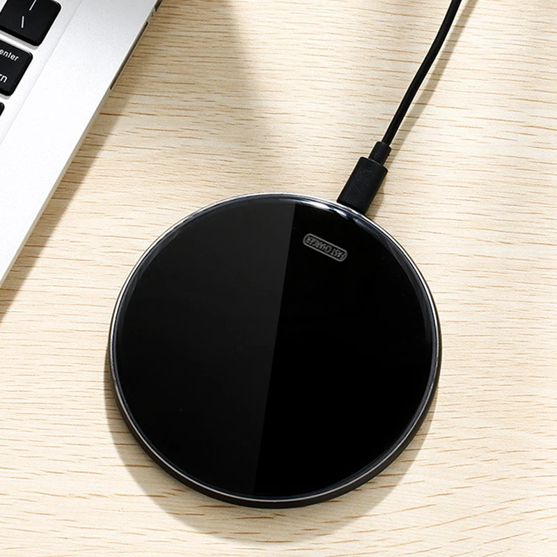 15w wireless charger pad metal glass mirror for samsung s20 s21 ultra note 10 plus s9 s8 huawei mobile phone wireless charger free global shipping