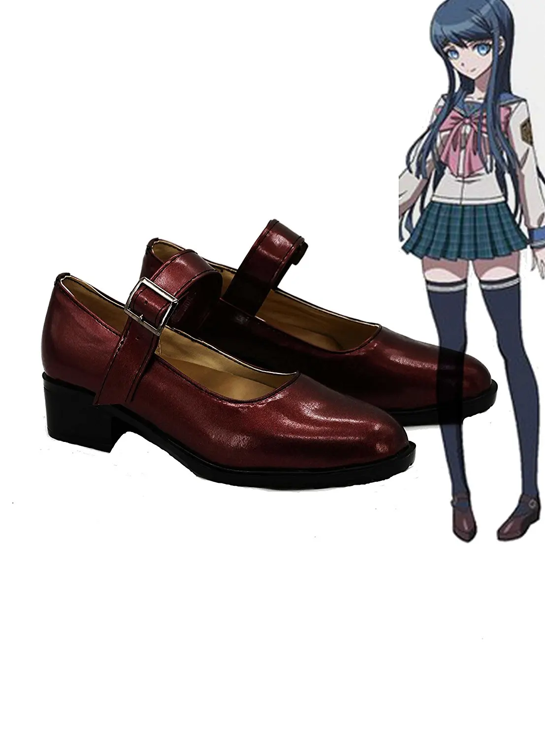

Игровая обувь Danganronpa Sayaka Maizono для косплея, обувь на плоской подошве, сделанная на заказ, любого размера