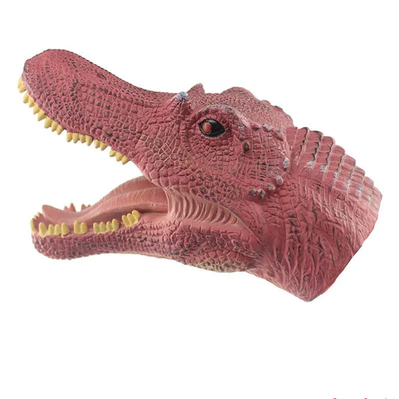 

Dinosaur Hand Puppet Funny Toy Soft Vinyl Rubber Animal Head Hand Puppet Figure Toy Gloves Children Model Christmas Boy Gift