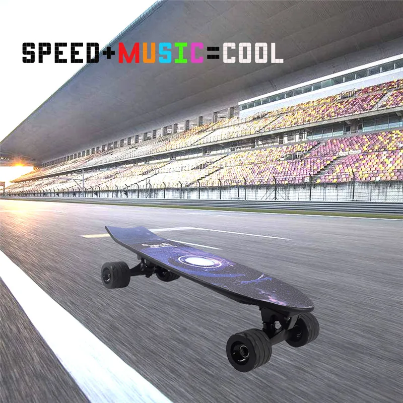 Новый Электрический скейтборд с музыкой Легкий Скутер электронный велосипед
