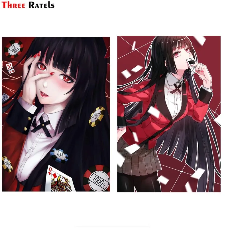 

Три Ratels FC808 Kakegurui Jabami Yumeko аниме девушки наклейка на кузов автомобиля Macbook Наклейка