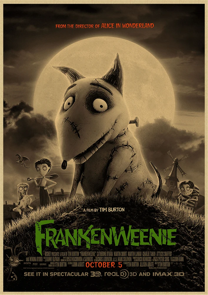 Труп невесты Тим Бёртона украшение для мебели крафт-фильм Ретро плакат рисунок