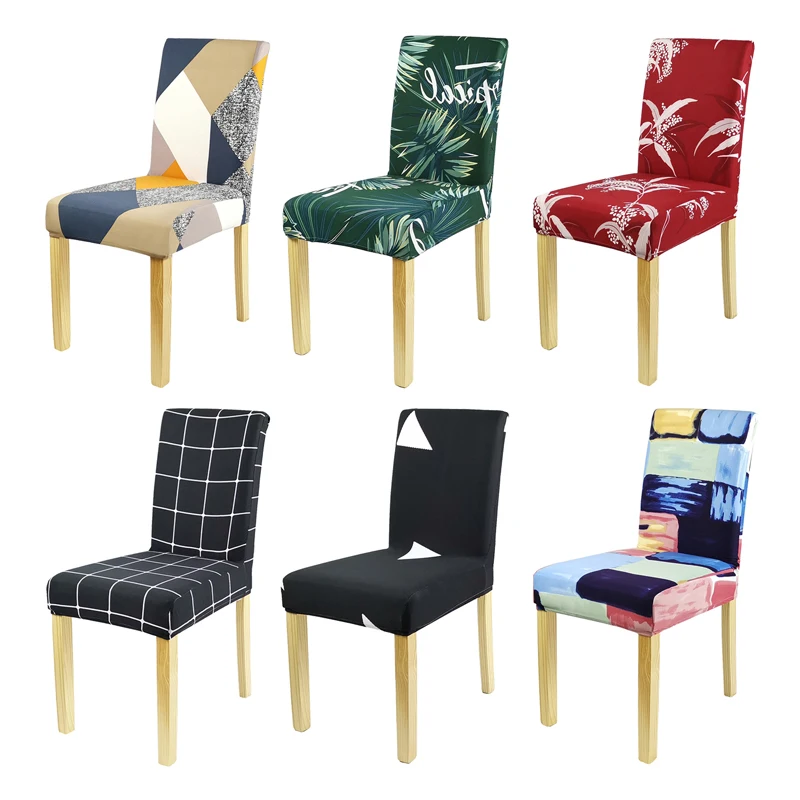 Новинка чехлы на стулья из спандекса эластичные обеденный чехол декоративный