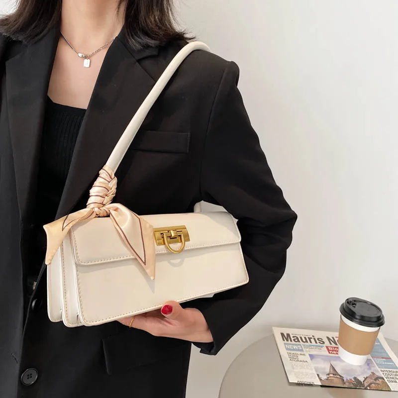 

2021 New Women's Scarf Portable Solid Small Square Bag Handbag Bags for Women