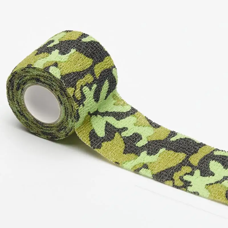 

2.5CM X 4.5M camouflage non-woven self-adhesive elastic bandage camouflage multi-functional bandage Outdoor first aid bandage