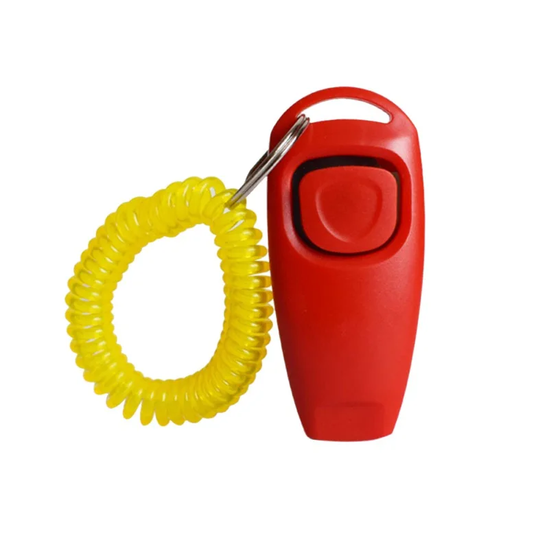 Портативный кликер для дрессировки собак с ремешком на запястье 2 в 1 легкий