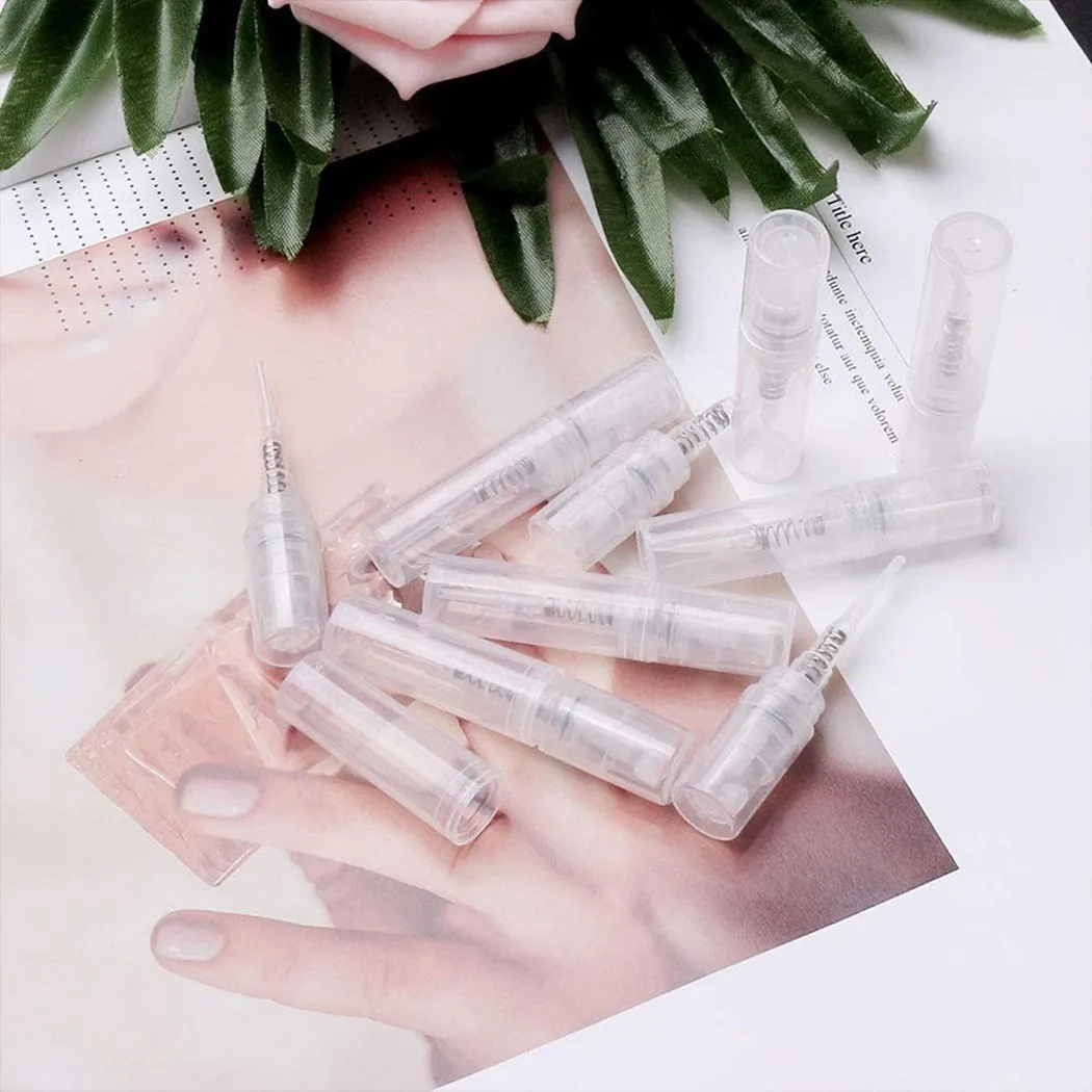 

200pcs 2ML Transparent Plastic Spray Bottle Small Cosmetic Atomizer Perfume Bottles Pump Bottles -for Travel