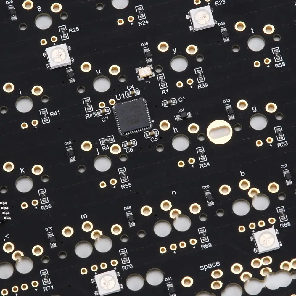 DZ60 пользовательская механическая клавиатура PCB 60% поддержка клавиатуры стрелка ключ alu пластина gateron переключатель stab