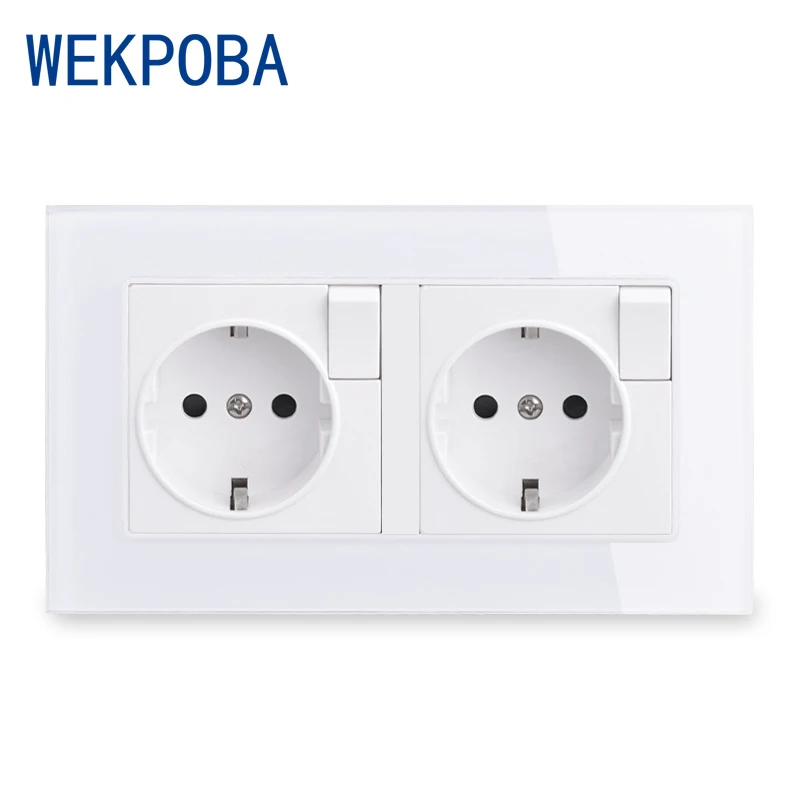 Розетка WEKPOBA с заземлением 16 А С 1 Кнопкой | Строительство и ремонт