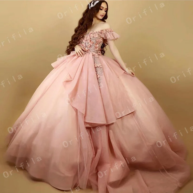 

Princessa Sweet 16 Quinceanera Dress Appliqued Lace Pageant Party Dress Ball Gown Preety Girl Birthday Prom Gown