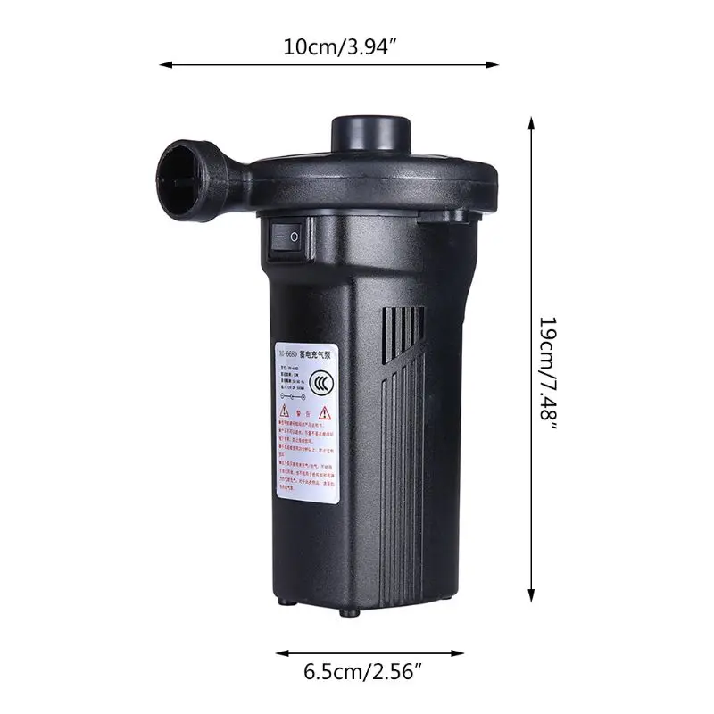 Электрический воздушный насос перезаряжаемый надувной с никель-кадмиевым