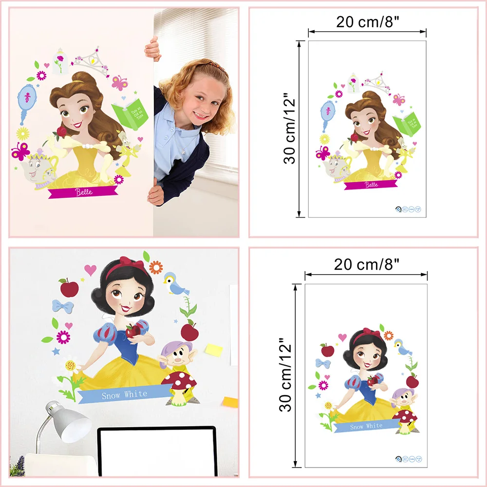 20*30 см мультфильм Белоснежка Принцесса наклейки на стену для детской комнаты домашний декор Дисней наклейки на стены ПВХ Фреска Искусство diy обои