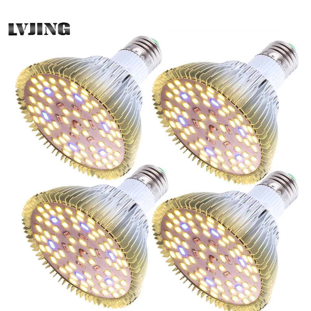 LVJING 50W SMD5730 Led Grow Lights Full Spectrum Phytolamp For Plants Greenhouse Hydroponic Tent Complete Kit