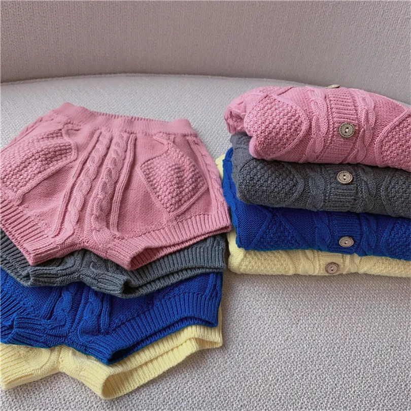 Одежда для маленьких девочек вязаная детская одежда Осенний Детский кардиган