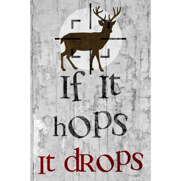 

If It Hops It Drops жестяная вывеска художественное настенное украшение, винтажная алюминиевая Ретро металлическая вывеска, железная живопись