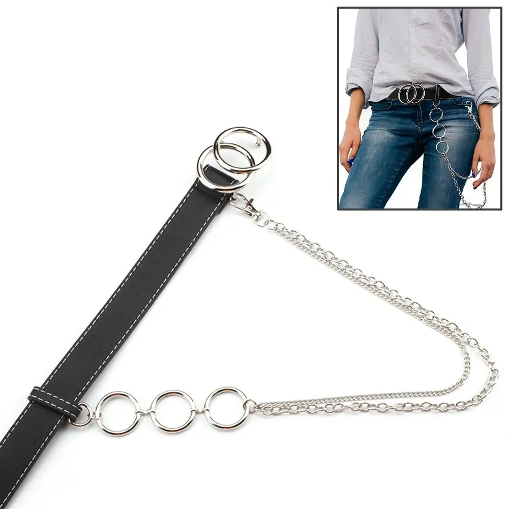 Мягкая цепочка из искусственной кожи двойная Пряжка винтажная декоративная