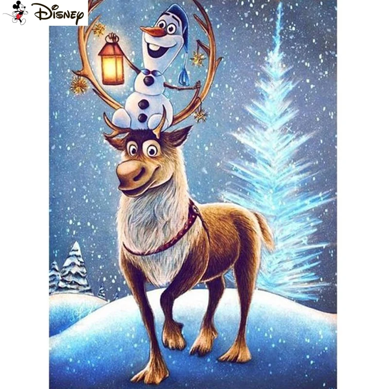 

Алмазная картина «мультяшный замороженный олень» Disney 5d, картина Стразы, алмазная вышивка «сделай сам», домашний декор A30290