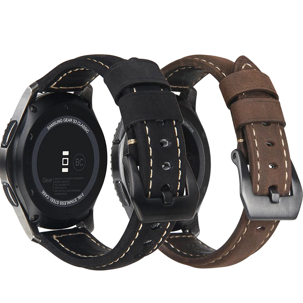 

Genuine Leather For Huami GTR Watch Strap For Xiaomi Amazfit gtr 47mm 42mm SmartWatch Band Bracelet For Amazfit bip/Stratos/Pace