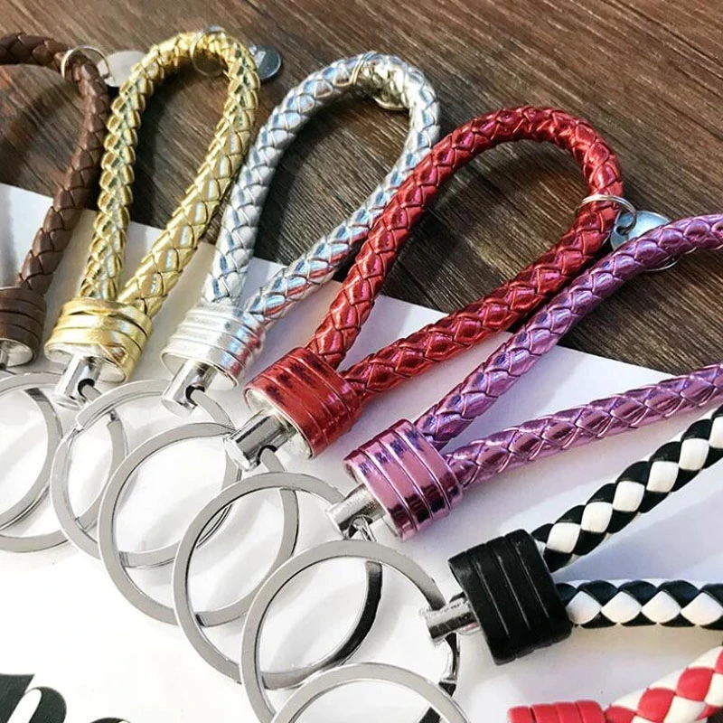 100 шт./лот женский брелок модные ювелирные изделия из искусственной кожи тканые