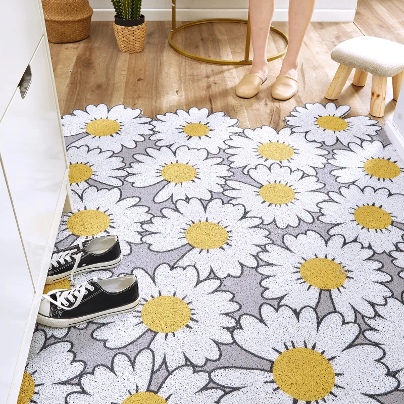 Nordic floor mat silk ring carpet home entrance hall door porch anti-skid wipe can be freely cut | Дом и сад