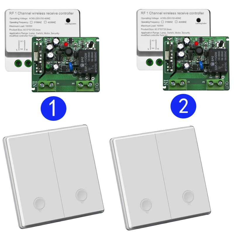 Беспроводной переключатель 85 ~ 250 В 220