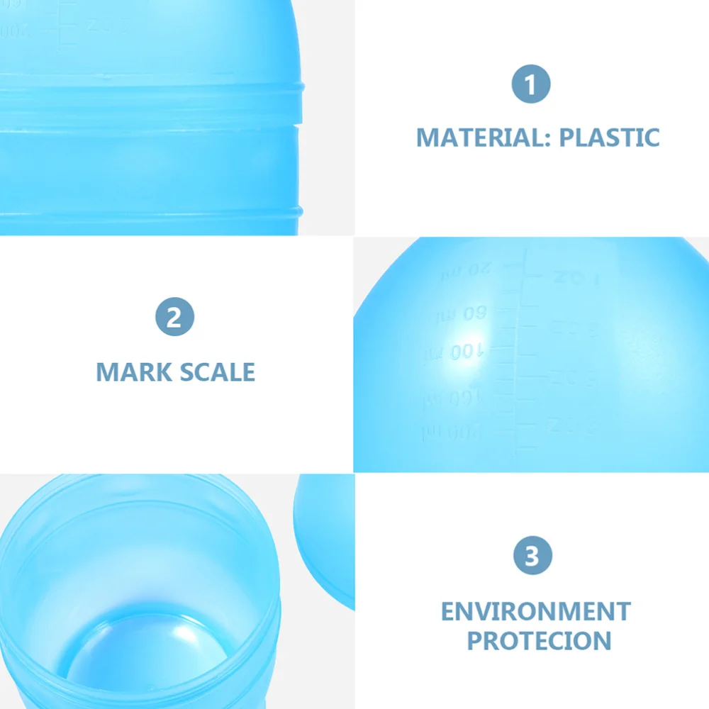 

1 Set 2pcs Hair Perm and Hair Dying Mixing Cups Mixing Bowls for Hair Salon (Blue)