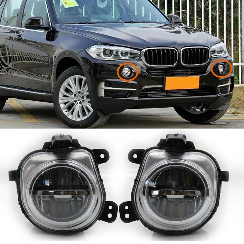 63177317251 63177317252 for BMW- X3 F25 X4 F26 X5 F15 F85 2014-2016 Front Bumper LED Fog Light Lamp DRL Driving | Дом и сад
