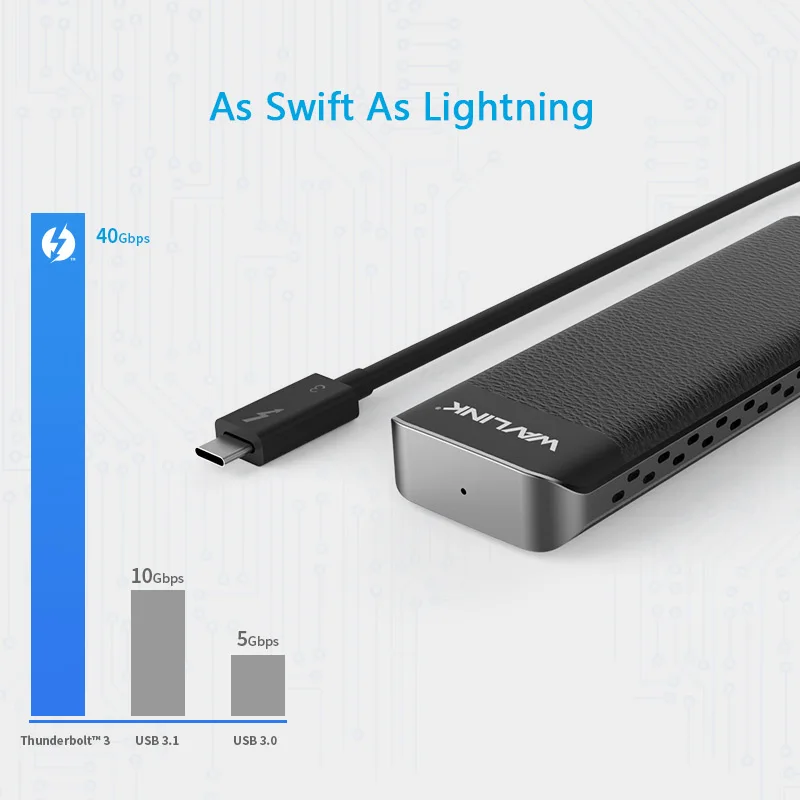 Intel Сертифицированный Thunderbolt™3 NVME внешний SSD usb type C 40 Гбит/с отличное рассеивание