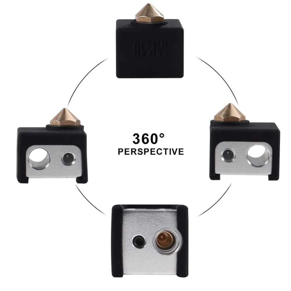 Aokin 3 шт. MK10 нагревательный блок силиконовый чехол 3D принтер для Wanhao Дубликатор i3