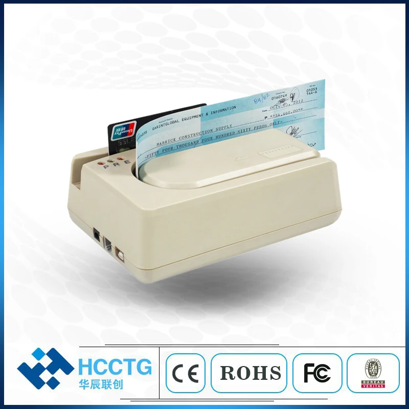 RS232 USB маленький размер Магнитный MSR & MICR считыватель HCC1250X-M для гостиницы |