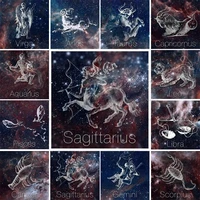 full square round drill zodiac diamond painting 12 constellation starry sky animal embroidery fantasy diy mosaic home room decor