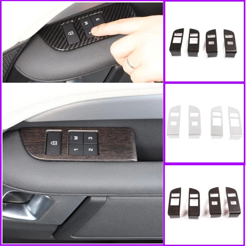 

For Land Rover Discovery 5 2021-2022 4 PCS Set ABS Interior Trim Child Lock Switch Frame Cover High Version ST Car Accessories