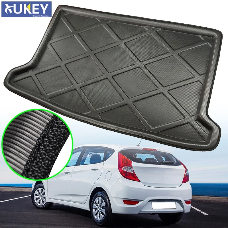 

Fit For Hyundai Accent Solaris Verna 2012-2017 Rear Trunk Liner Boot Mat Cargo Floor Tray Mud Kick Protector 2013 2014 2015 2016