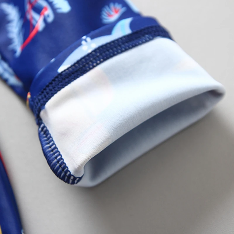 Bathing Suit Boy Long Sleeves Kids Swimwear for Boys UPF 50+ UV Protection Boy's Swimsuit Cute Cartoon Print Baby Swimming Suits |