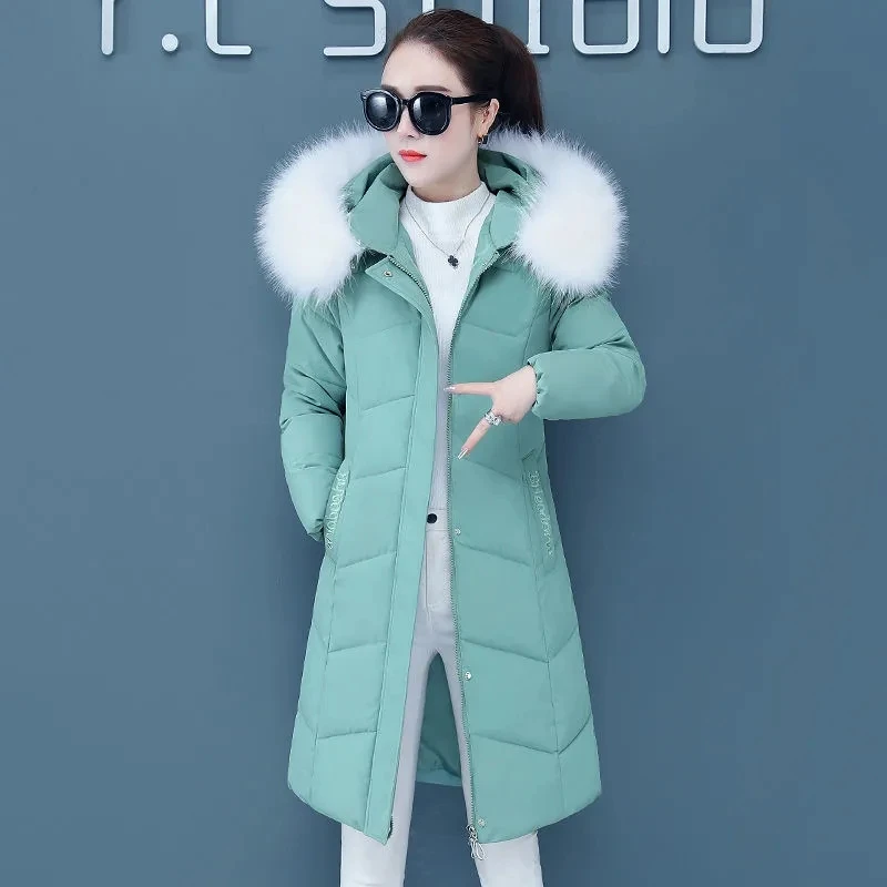 

Women Thick Down Parka Women with Hood Down Jacket Winter Coat Cultivate Morality Fashion Eiderdown Hoodie with Thick Coat