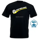 Забавная футболка New Holland, мужская приталенная футболка, футболка с принтом, хлопковая Футболка 010854