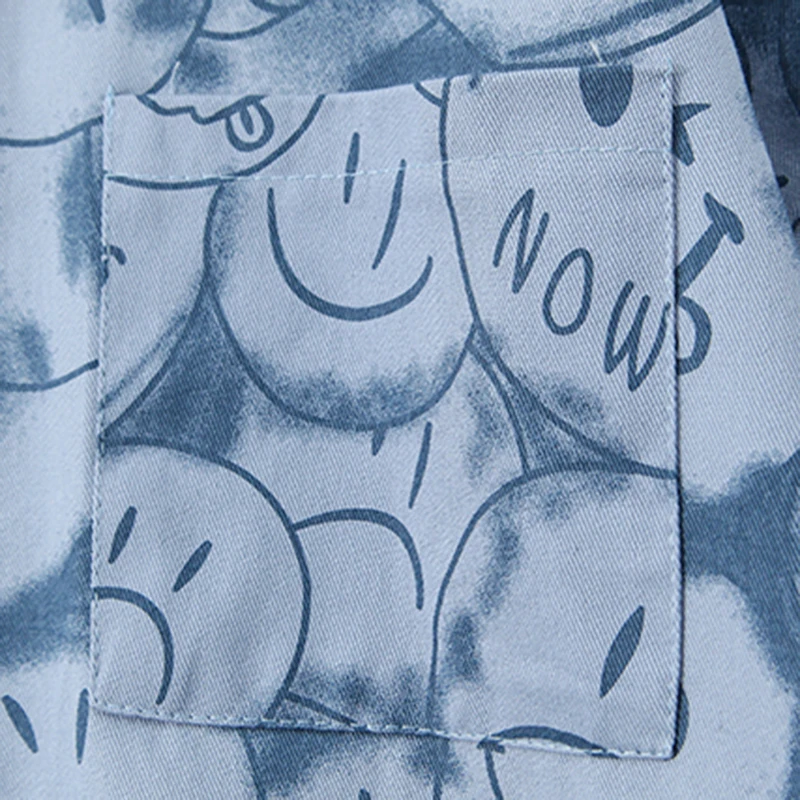 

SISPELL Print Hit Color Blouse Shirts For Female High Waist Slimming Lapel Collar Short Sleeve Loose Women's Casual Shirt New